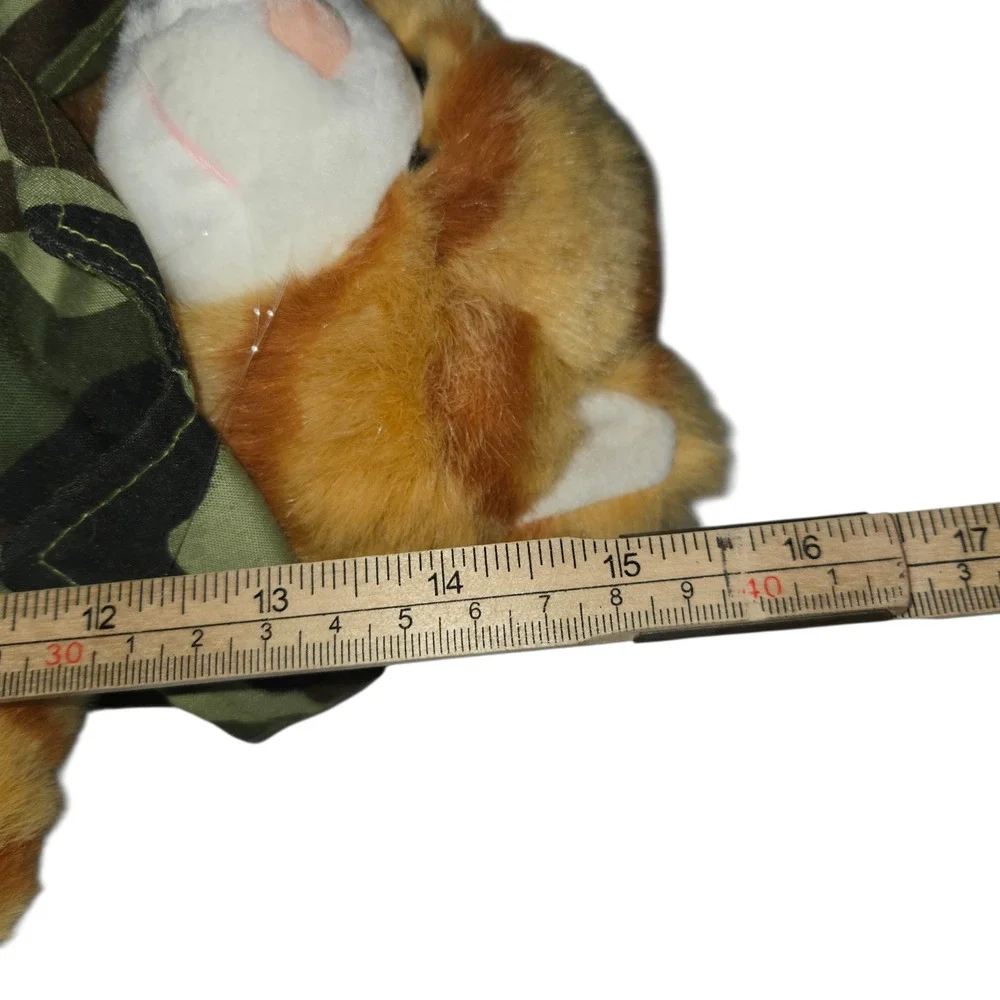 Build A Bear‎ Workshop Orange Tabby Cat Plush Camo Shirt 16 Inch